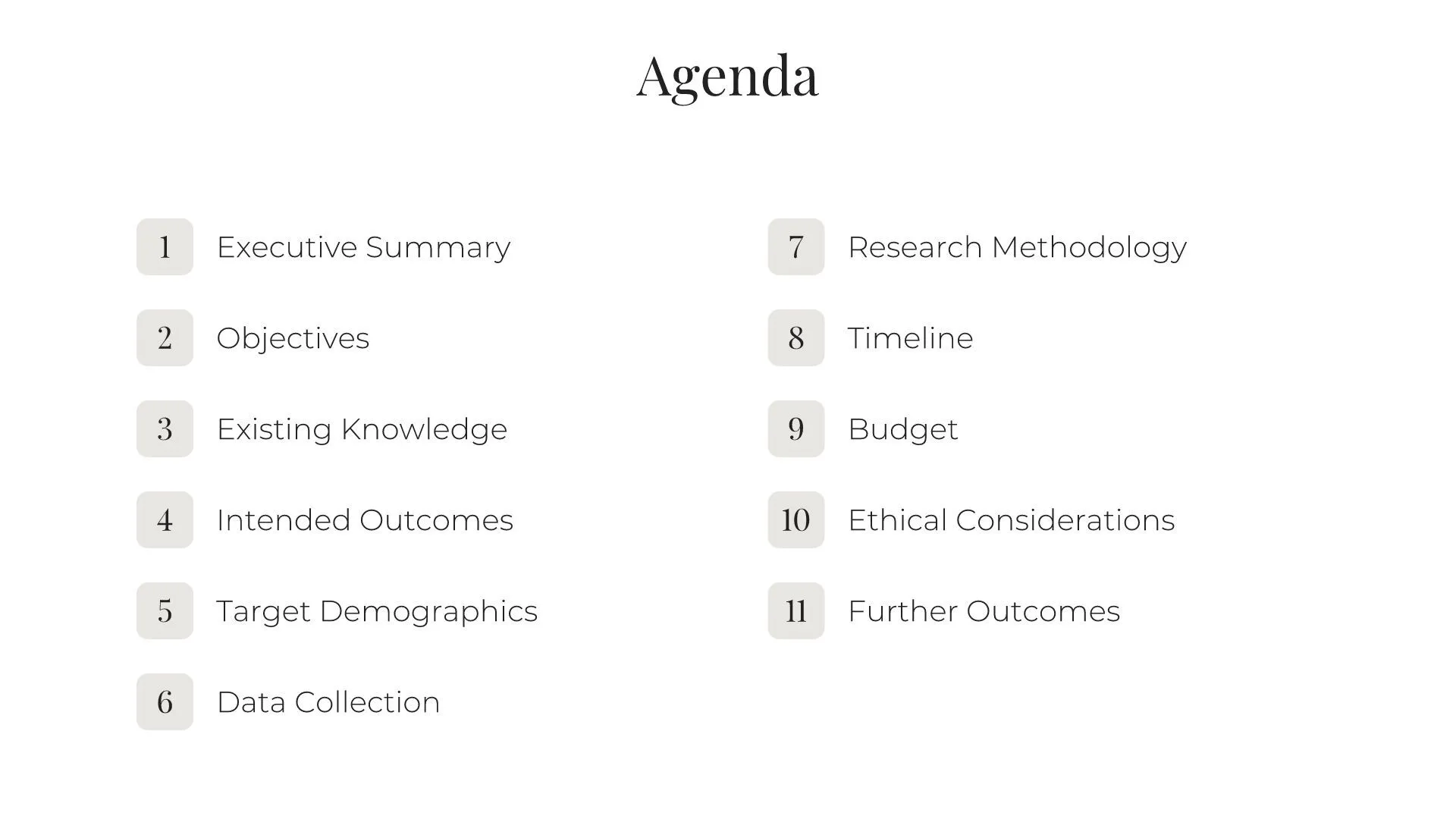 Agenda